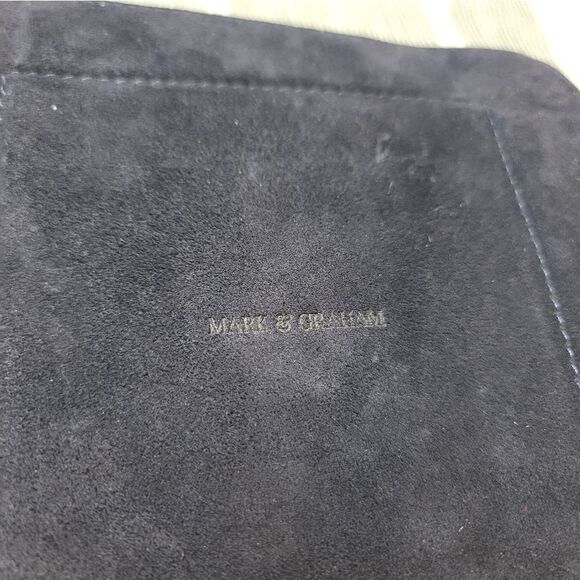 MARK AND GRAHAM Navy Blue Suede Catch All - Picture 3 of 7